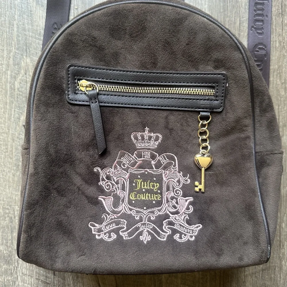 NWT Juicy Couture Juicy For All Velour‎ Backpack - Chocolate Brown Read